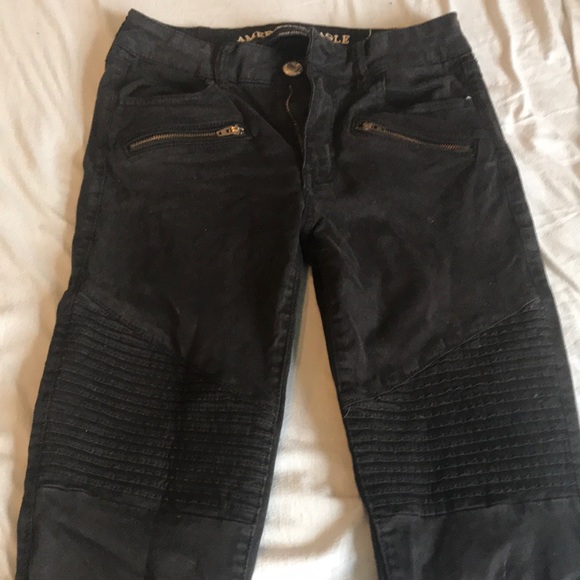 black jeans with ripples